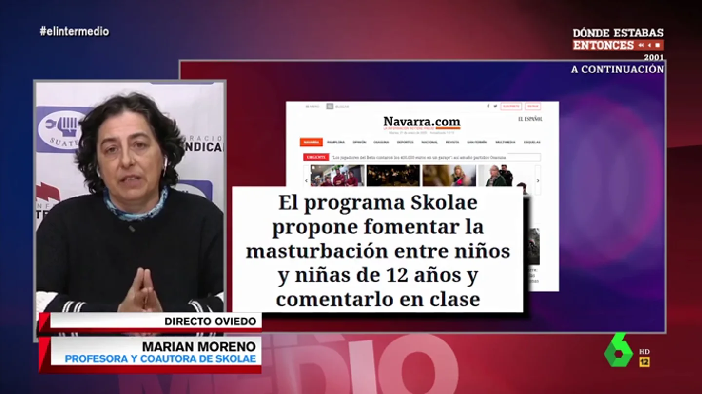 La tajante respuesta de la coautora de Skolae a Abascal: "Sí, tenemos peligro para la extrema derecha porque enseñamos a ser democráticos" La tajante respuesta de la coautora de Skolae a Abascal: "Sí, tenemos peligro para la extrema derecha porque enseñamos a ser democráticos"