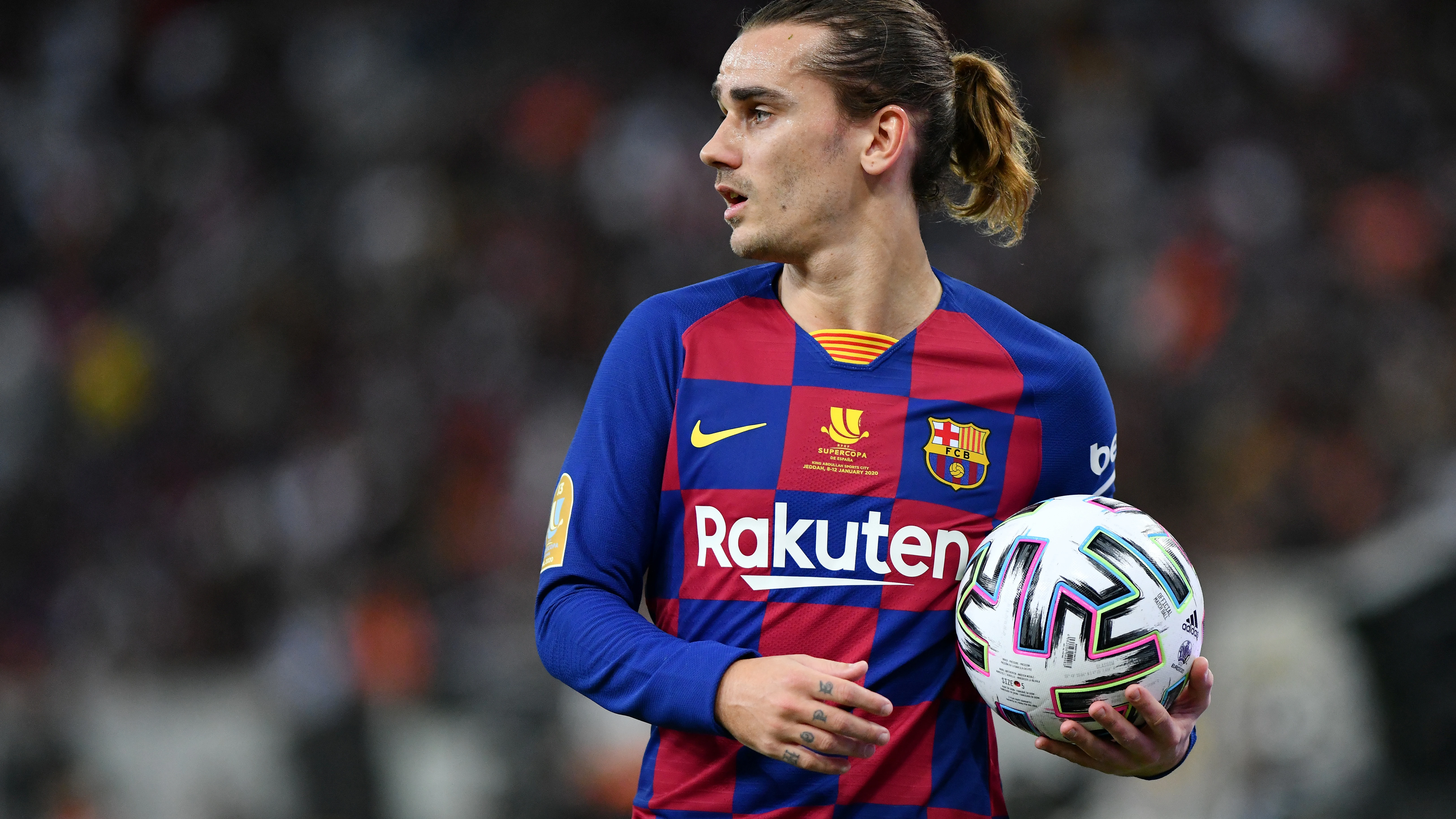 Griezmann, en un partido con el Barça