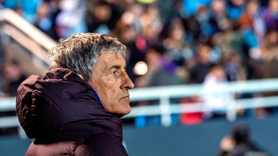 Quique Setién, en el partido contra el Ibiza. Quique Setién, en el partido contra el Ibiza.
