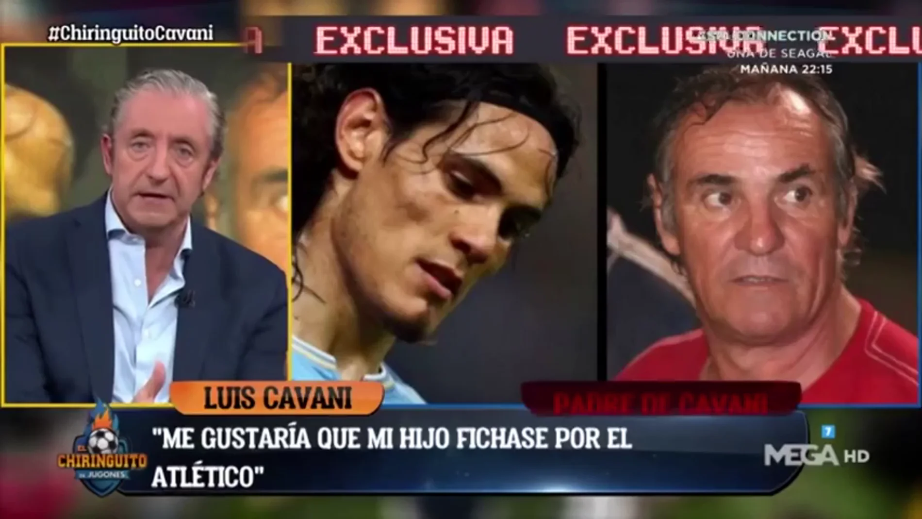 Exclusiva El Chiringuito | El padre de Cavani: "Mi hijo quiere irse del PSG; está contento con el interés de Simeone"