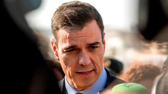 Pedro Sánchez Pedro Sánchez durante su visita a Mallorca para valorar los efectos del temporal