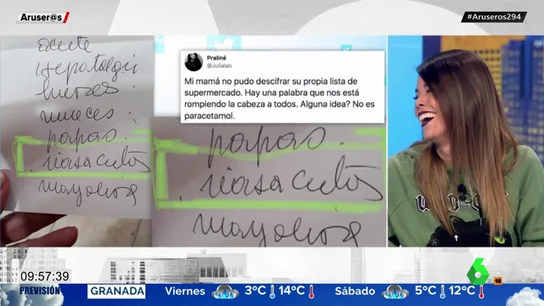 La indescifrable lista de la compra que rompe la cabeza a Twitter La indescifrable lista de la compra que rompe la cabeza a Twitter