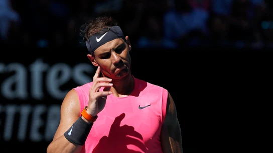 Rafa Nadal, durante su partido contra Carreño Rafa Nadal, durante su partido contra Carreño