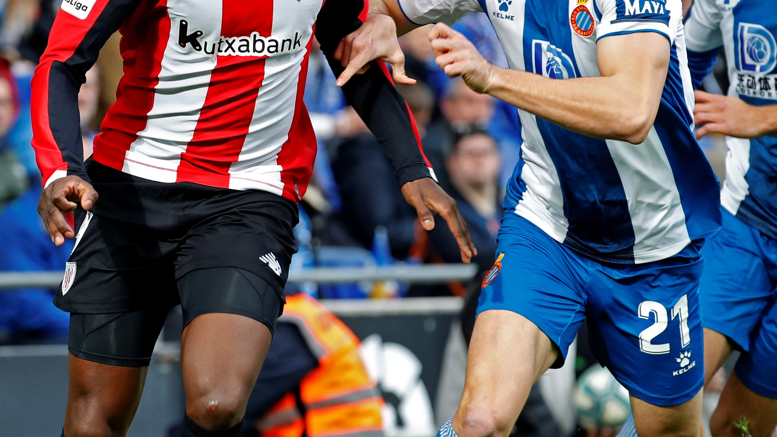 Iñaki Williams, en acción durante el partido contra el Espanyol