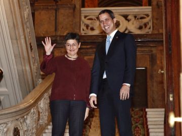 La Ministra de Asuntos Exteriores de España Arancha González Laya, y el presidente de la Asamblea Nacional de Venezuela, Juan Guaidó La Ministra de Asuntos Exteriores de España Arancha González Laya, y el presidente de la Asamblea Nacional de Venezuela, Juan Guaidó