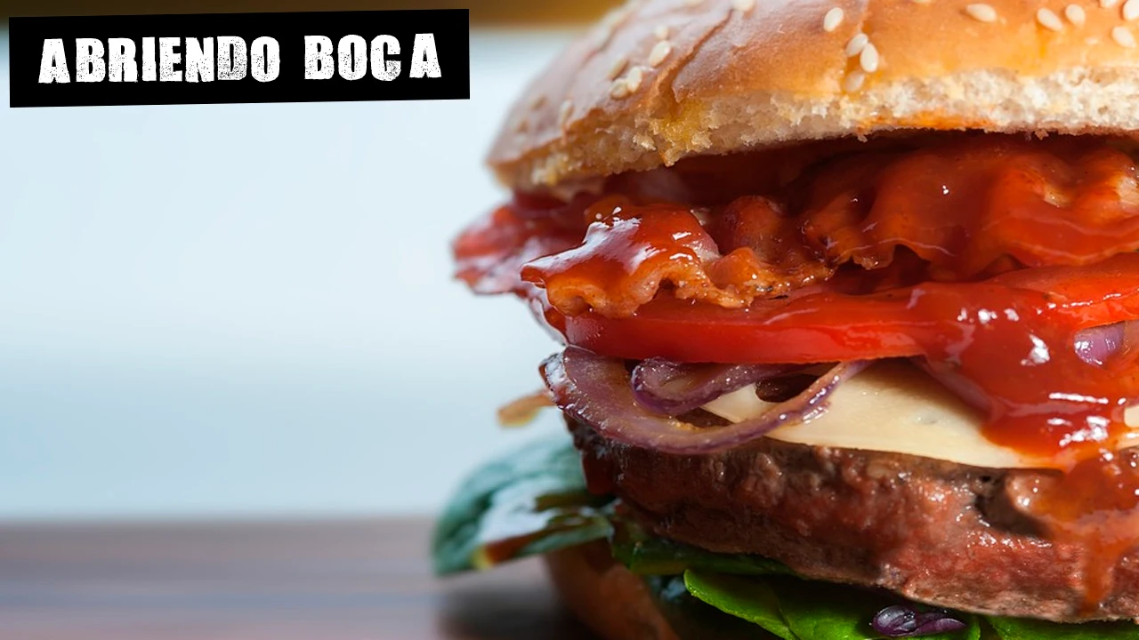 Imagen de archivo de una hamburguesa Imagen de archivo de una hamburguesa