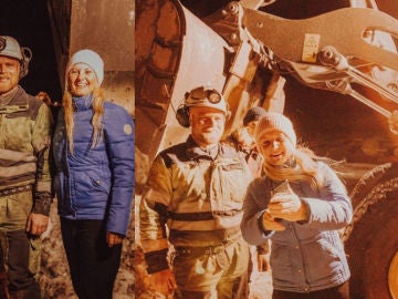 Imagen de Lonia junto a un amigo y su 'match' tras el rescate. Imagen de Lonia junto a un amigo y su 'match' tras el rescate.