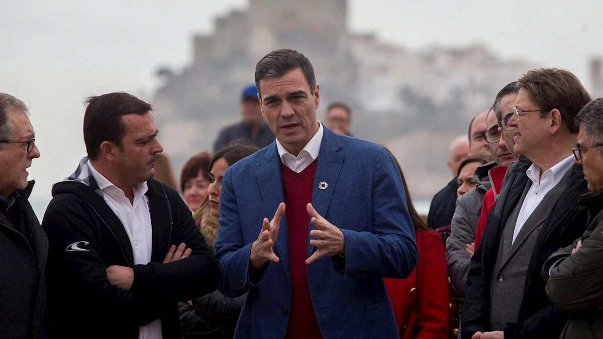 Imagen de Pedro Sánchez en Peñíscola