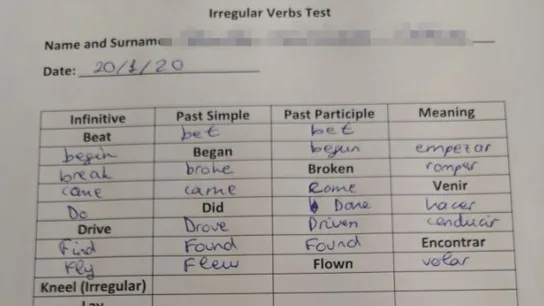 La pregunta del examen de inglés que se ha viralizado en redes La pregunta del examen de inglés que se ha viralizado en redes
