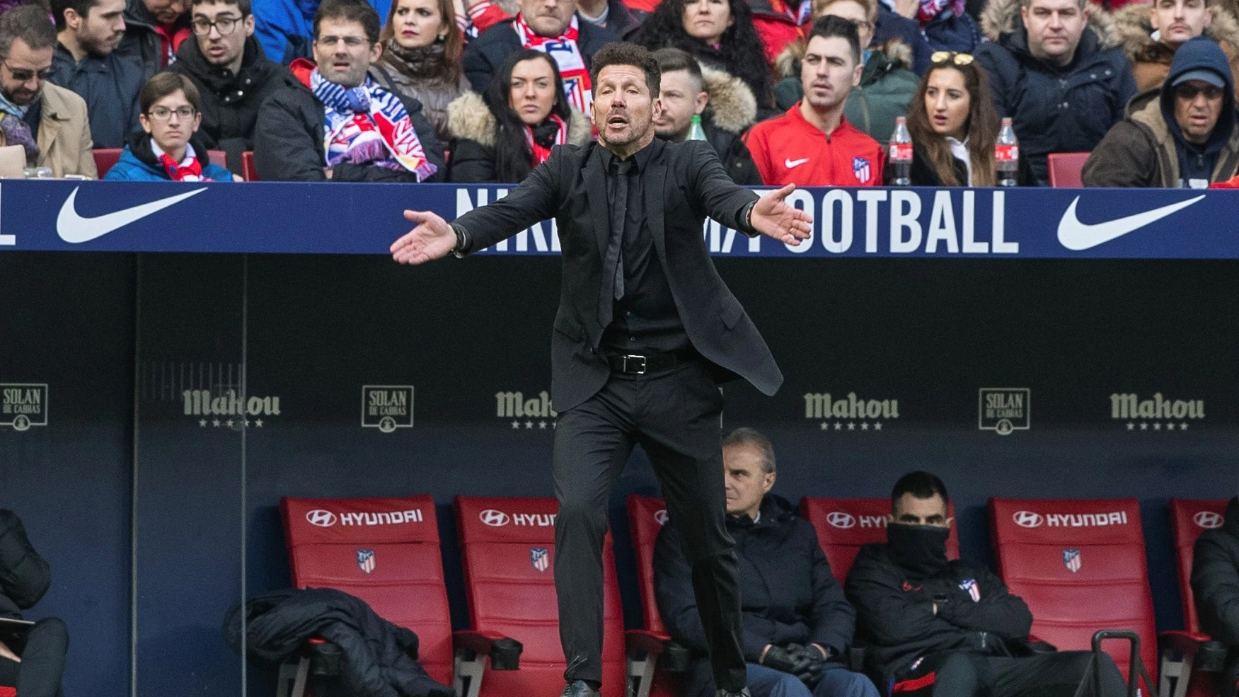 Simeone, en el partido contra el Leganés.