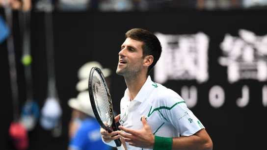 Novak Djokovic, en el Open de Australia. Novak Djokovic, en el Open de Australia.