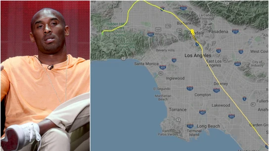 La trayectoria del vuelo de Kobe Bryant La trayectoria del vuelo de Kobe Bryant