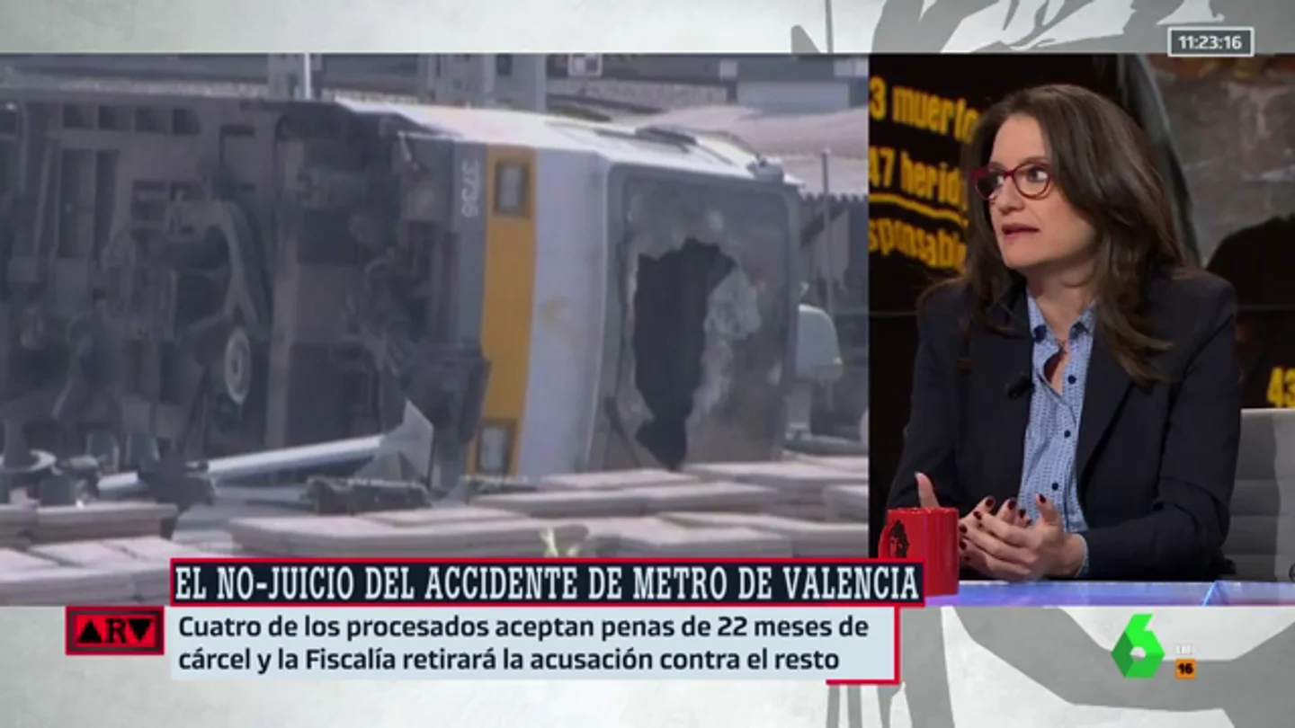 Mónica Oltra, sobre el accidente del Metro de Valencia: "Es una herida abierta en la Comunitat Valenciana" Mónica Oltra, sobre el accidente del Metro de Valencia: "Es una herida abierta en la Comunitat Valenciana"