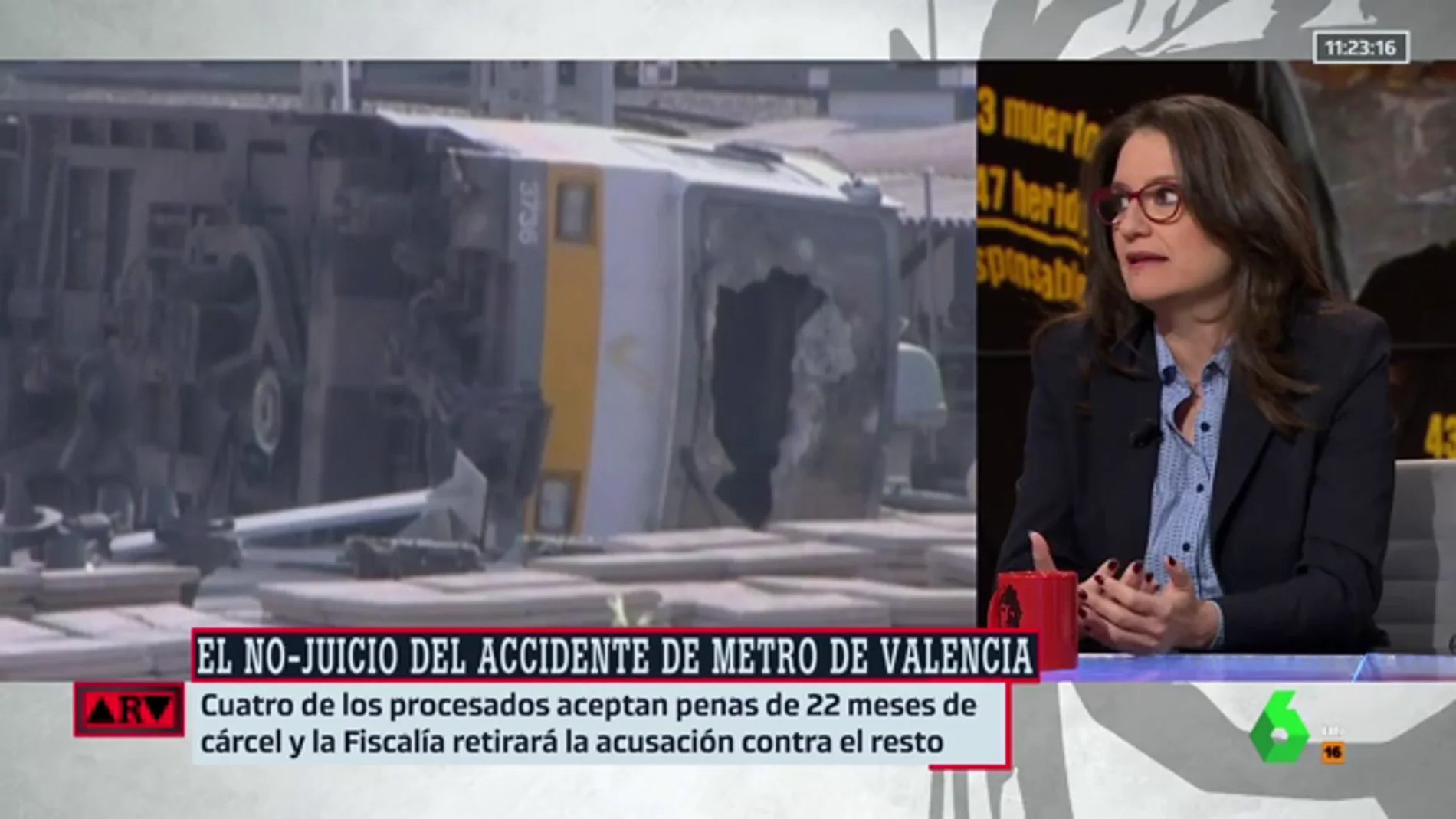 Mónica Oltra, sobre el accidente del Metro de Valencia: "Es una herida abierta en la Comunitat Valenciana"