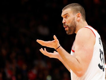 Marc Gasol, durante un partido con los Toronto Raptors Marc Gasol, durante un partido con los Toronto Raptors