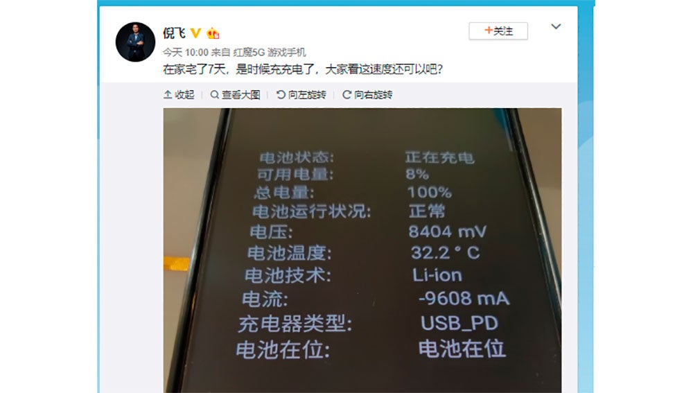 Publicación del co-fundador de Nubia