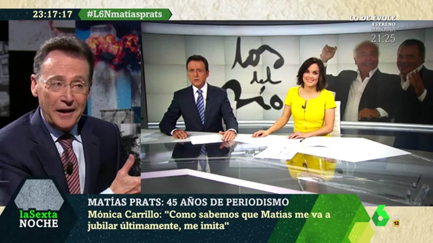 La desternillante recreación de Matías Prats del día en que jubile a Mónica Carrillo en directo La desternillante recreación de Matías Prats del día en que jubile a Mónica Carrillo en directo