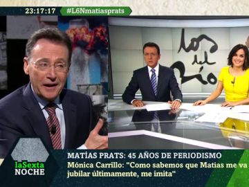 La desternillante recreación de Matías Prats del día en que jubile a Mónica Carrillo en directo La desternillante recreación de Matías Prats del día en que jubile a Mónica Carrillo en directo
