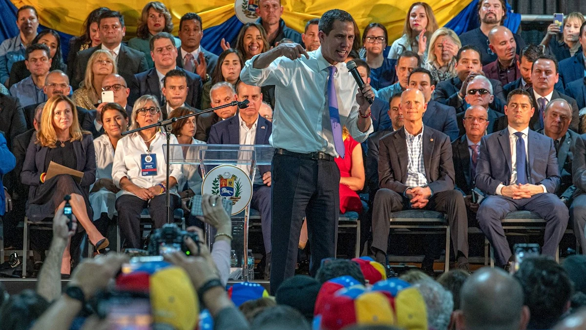 Juan Guaidó en un acto en Miami