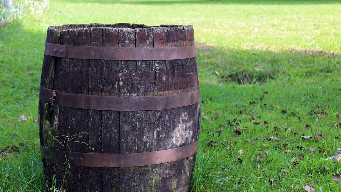 Barril de madera. Barril de madera.