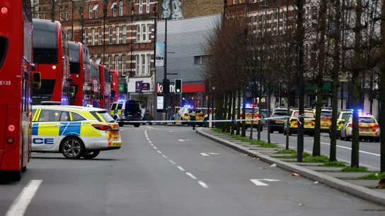 Policía británica en el barrio de Streatham (Londres) Policía británica en el barrio de Streatham (Londres)
