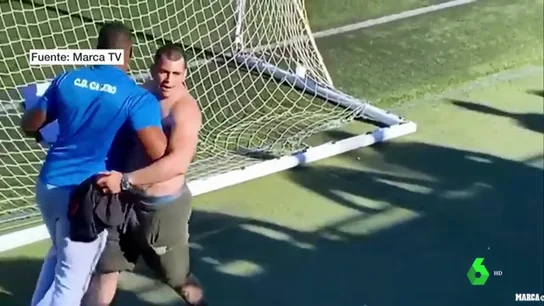 Imagen del hombre que intentó agredir a un árbitro en un partido de benjamines en Canarias Imagen del hombre que intentó agredir a un árbitro en un partido de benjamines en Canarias