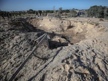 Imagen de la ciudad de Rafah, al sur de Gaza, tras uno e los ataques aéreos israelí. Imagen de la ciudad de Rafah, al sur de Gaza, tras uno e los ataques aéreos israelí.