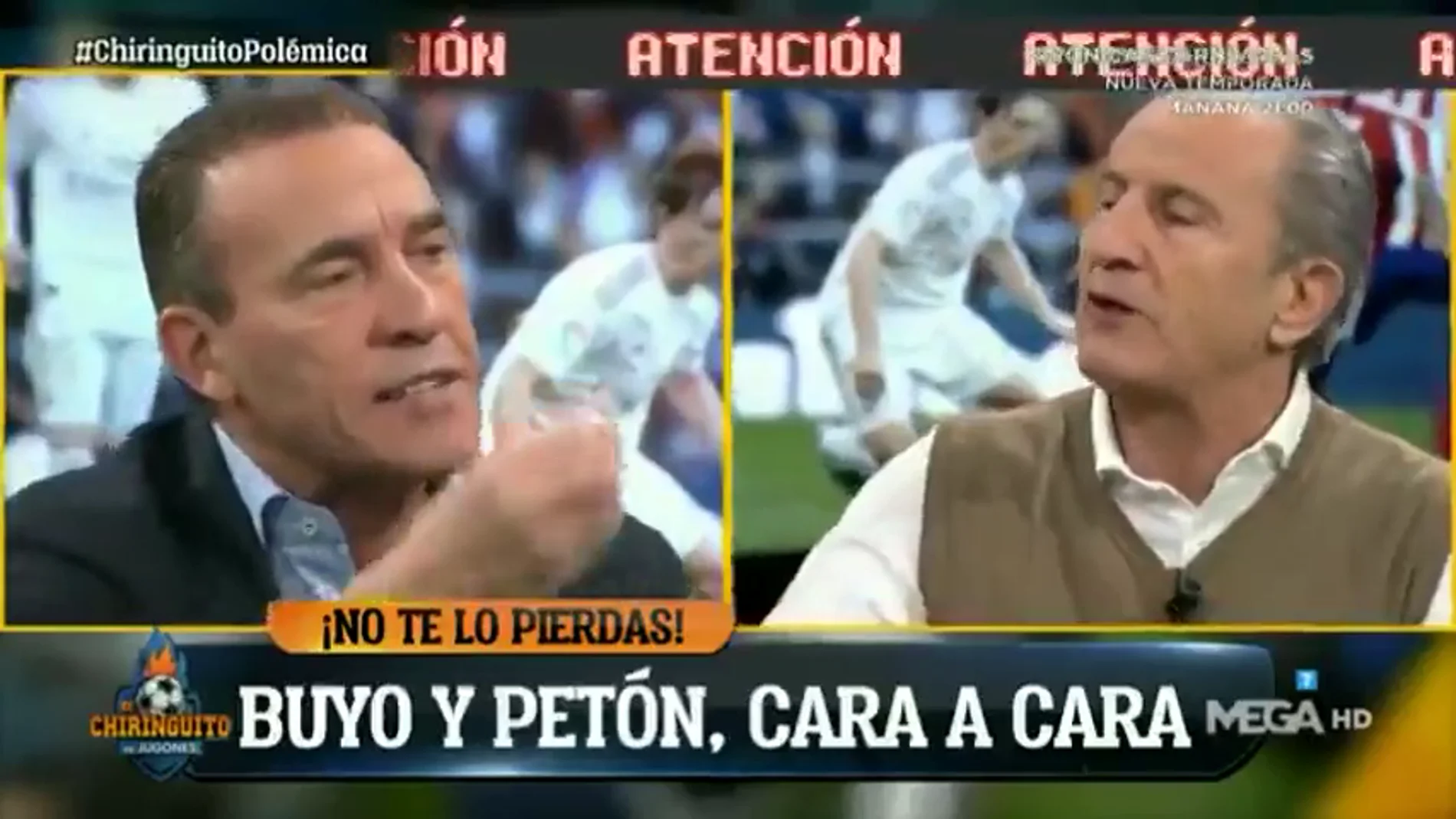 Tenso cara a cara entre Buyo y Petón por los arbitrajes de los derbis: "Si alguien tiene que quejarse, es el Real Madrid"