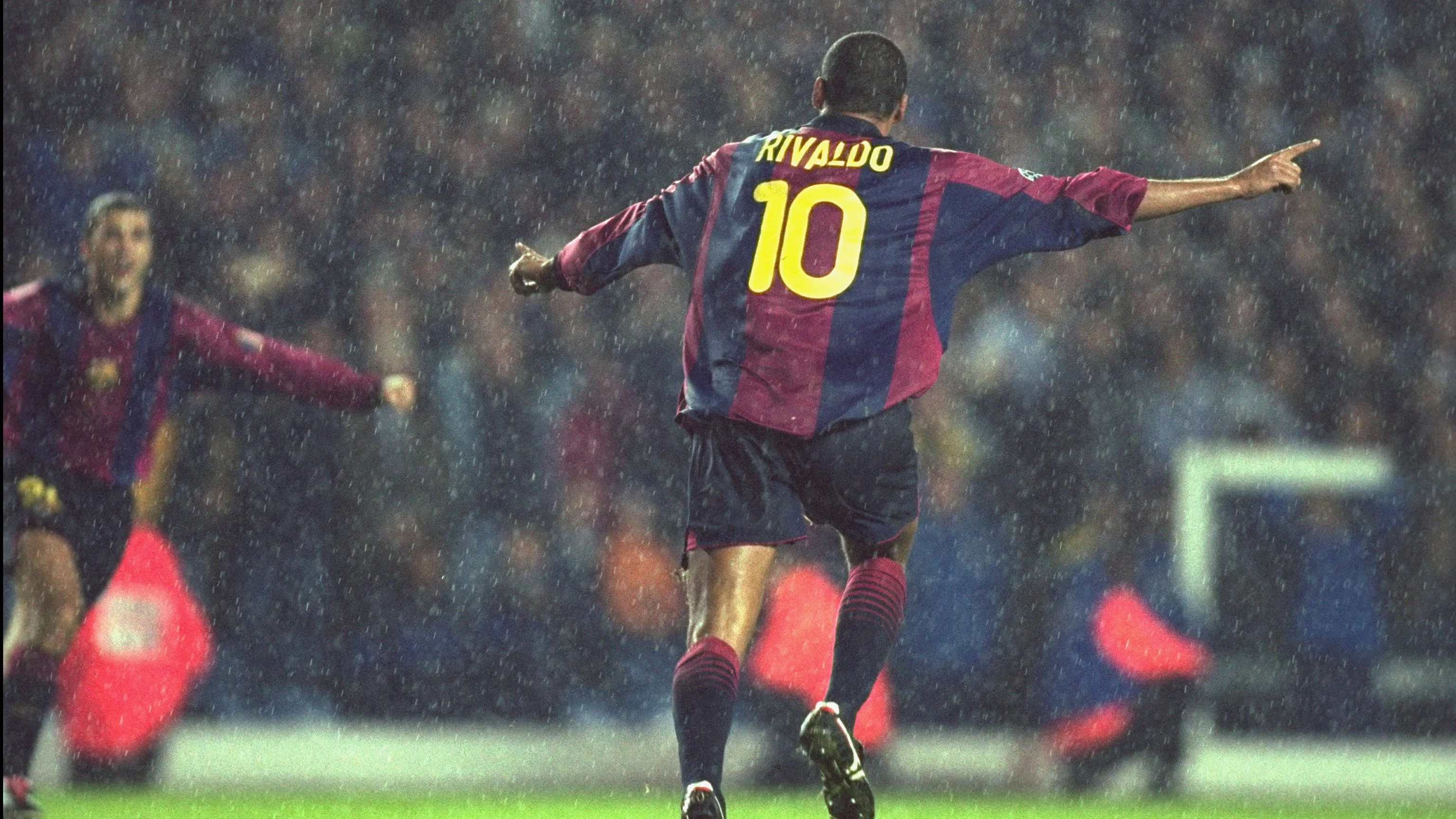 Rivaldo jugando con el FC Barcelona