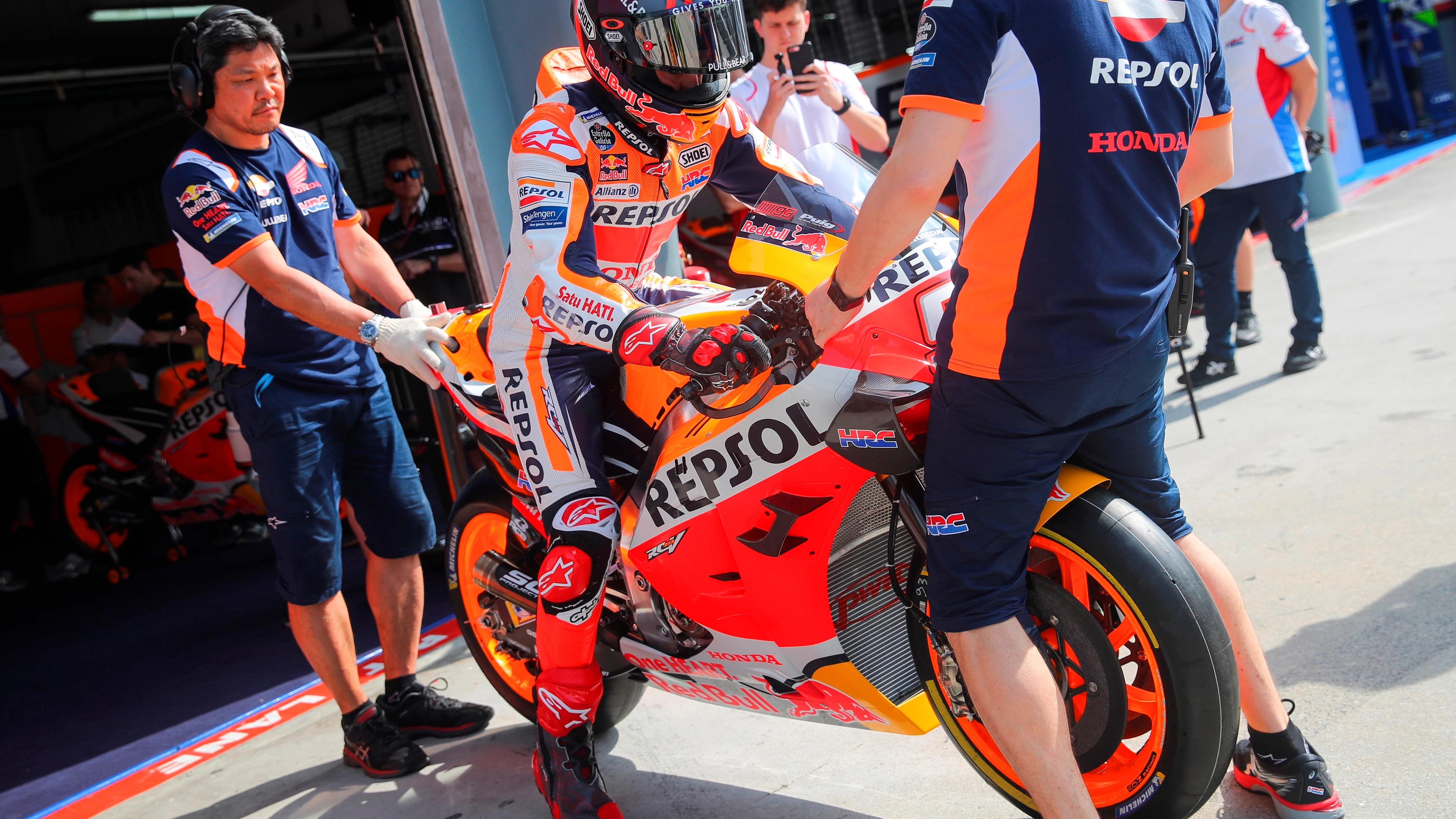 Marc Márquez, en los test