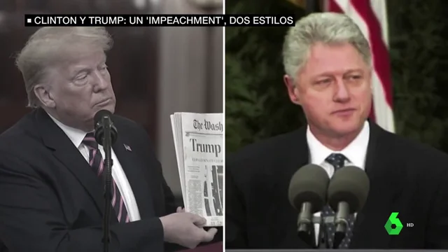 Clinton y Trump: dos formas opuestas de entender la absolución en el 'impeachment' Clinton y Trump: dos formas opuestas de entender la absolución en el 'impeachment'