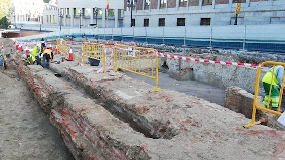 Obras en la zona del Palacio de Godoy, en Madrid