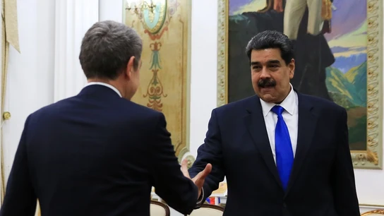 Imagen de Zapatero y Maduro en Venezuela Imagen de Zapatero y Maduro en Venezuela