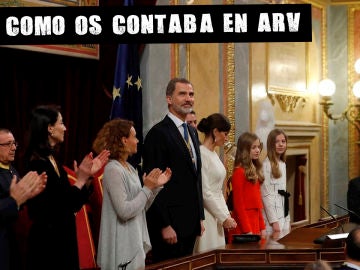 Imagen del aplauso al rey en el Congreso Imagen del aplauso al rey en el Congreso