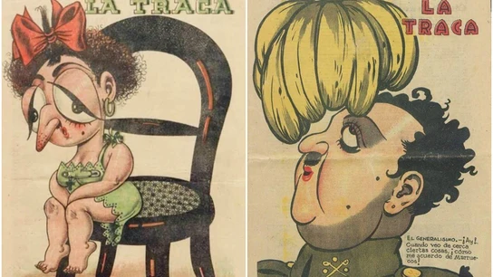 Dos portadas de 'La Traca' con Franco como protagonista Dos portadas de 'La Traca' con Franco como protagonista