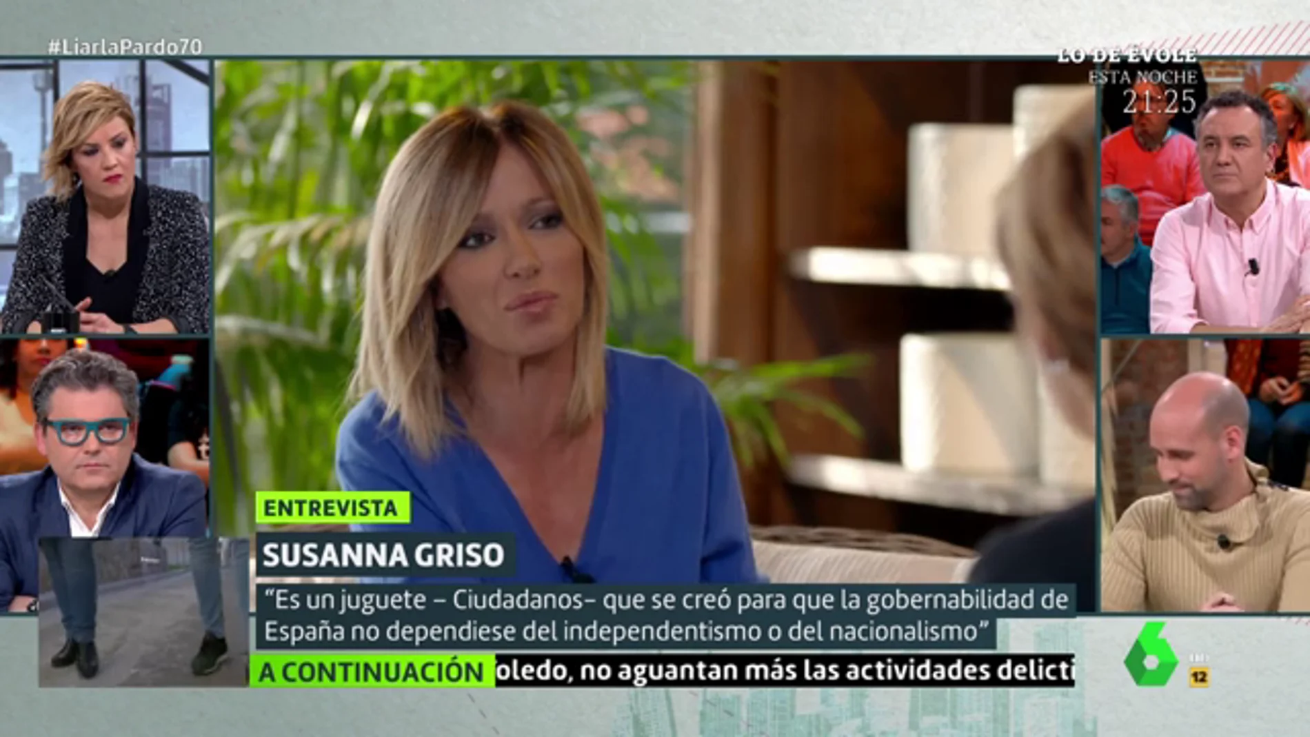 Susanna Griso, sobre Cs: "Es un juguete que se creó para que la goibernabilidad de España no dependiera del independentismo"