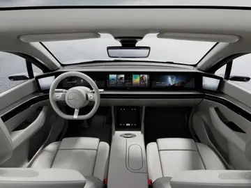 Interior del Vision S, el primer prototipo de coche eléctrico de Sony Interior del Vision S, el primer prototipo de coche eléctrico de Sony