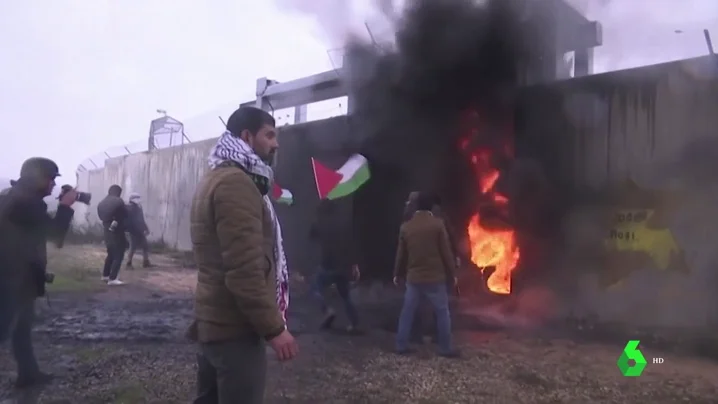 Imagen de las barricadas en una ciudad de Palestina. 