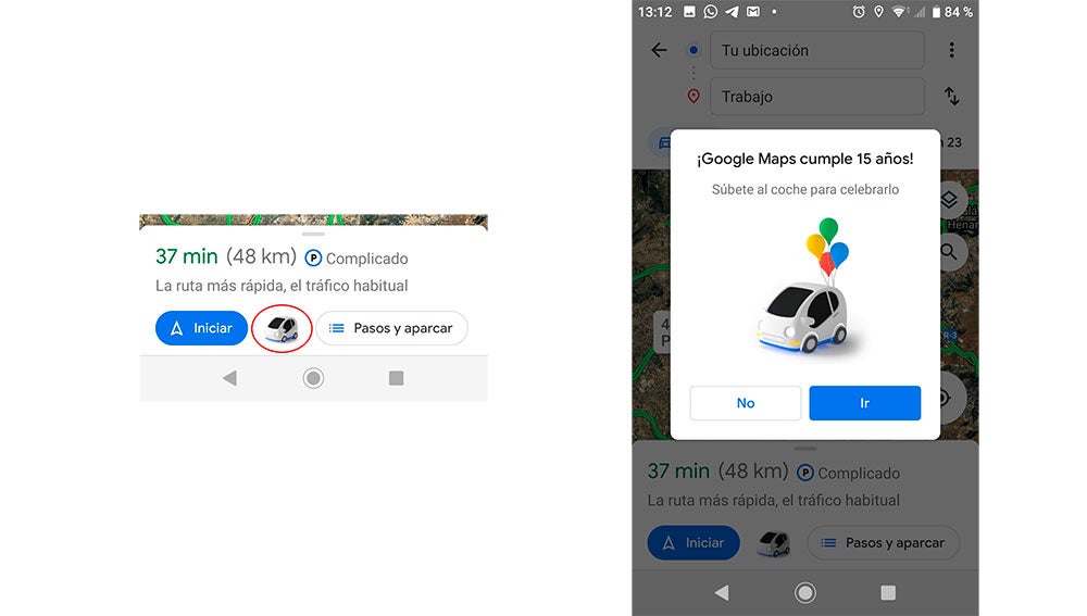 Seleccionando el nuevo coche