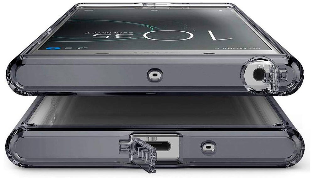 Funda del móvil con tapones integrados