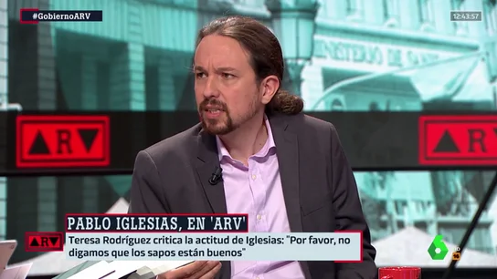 Pablo Iglesias responde a las críticas de Teresa Rodríguez: "Si no estás de acuerdo con la línea de un partido, no hay que estar a la fuerza" Pablo Iglesias responde a las críticas de Teresa Rodríguez: "Si no estás de acuerdo con la línea de un partido, no hay que estar a la fuerza"
