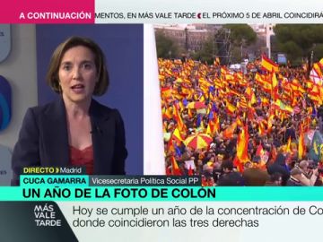 Cuca Gamarra (PP) defiende España Suma: "Cuando el centro-derecha está dividido gana la izquierda" Cuca Gamarra (PP) defiende España Suma: "Cuando el centro-derecha está dividido gana la izquierda"