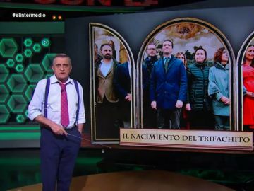 Wyoming analiza 'El nacimiento del trifachito', la obra en la que el 'Duque Abascalini' "se muestra la izquierda sin que sirva de precedente" Wyoming analiza 'El nacimiento del trifachito', la obra en la que el 'Duque Abascalini' "se muestra la izquierda sin que sirva de precedente"