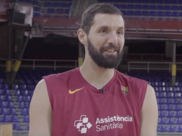 Nikola Mirotic, durante su entrevista Nikola Mirotic, durante su entrevista