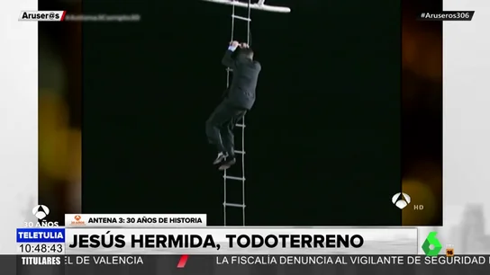Jesús Hermida, todoterreno: Su llegada a Antena 3 en helicóptero y otros de sus grandes momentos Jesús Hermida, todoterreno: Su llegada a Antena 3 en helicóptero y otros de sus grandes momentos