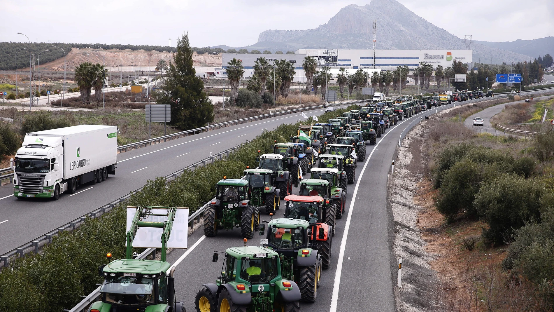 Tractorada en Málaga