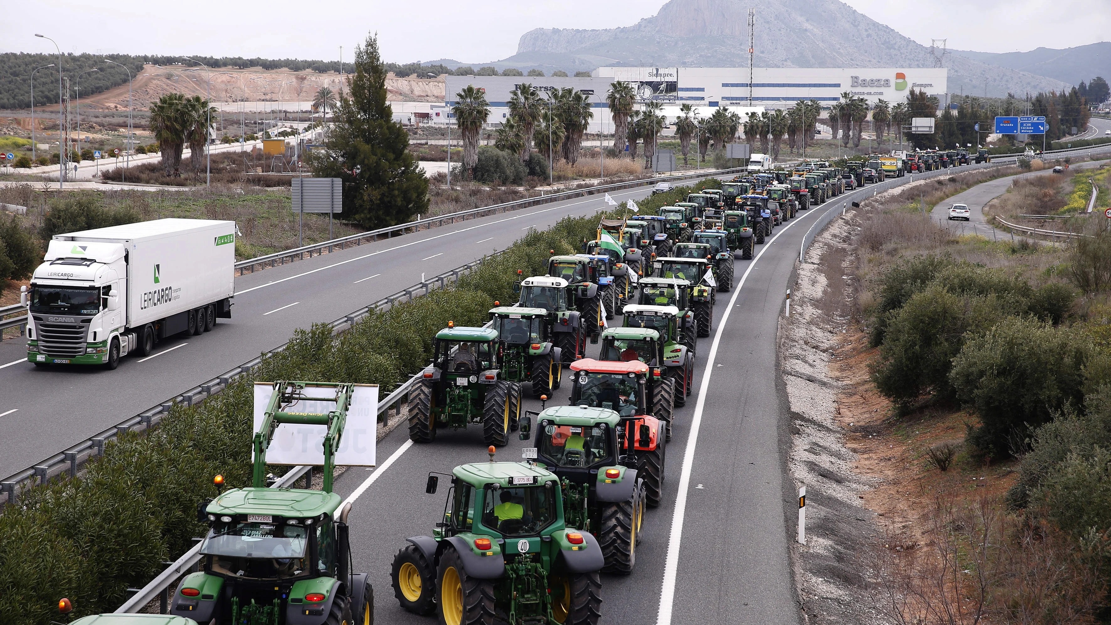 Tractorada en Málaga