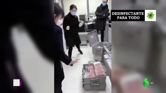 Billetes desinfectados en China Billetes desinfectados en China