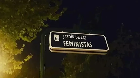 Imagen de archivo de la plaza del jardín de las Feministas Imagen de archivo de la plaza del jardín de las Feministas