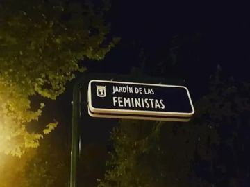 Imagen de archivo de la plaza del jardín de las Feministas Imagen de archivo de la plaza del jardín de las Feministas